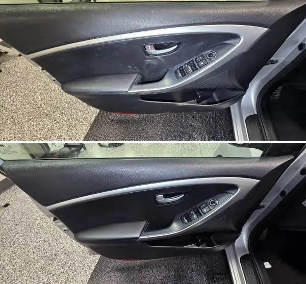 dirty and clean door handle panel