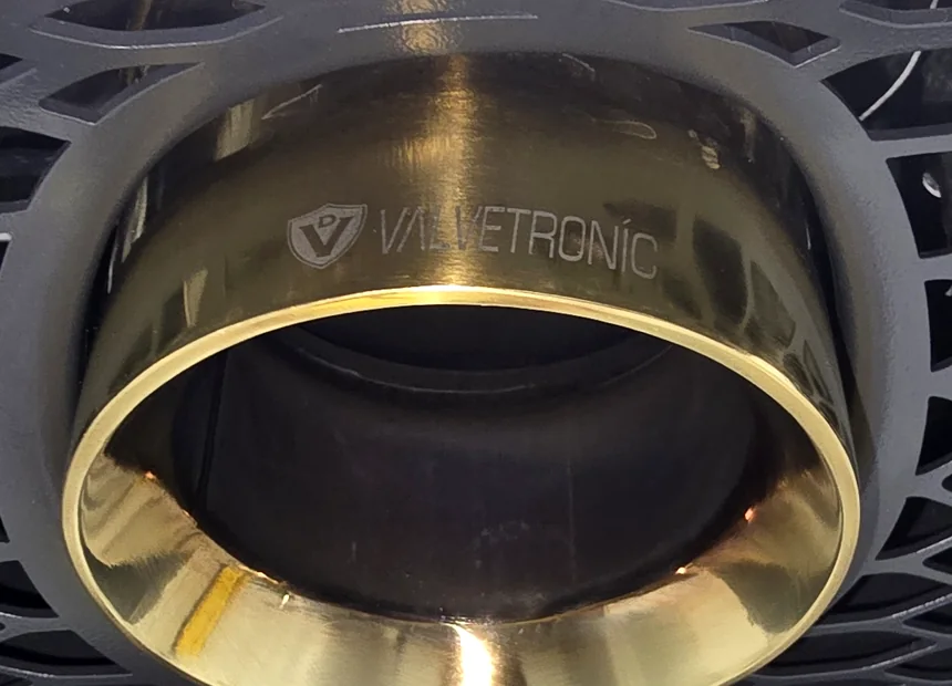 The same tip after a multi-stage cut and refine, finished to a mirror