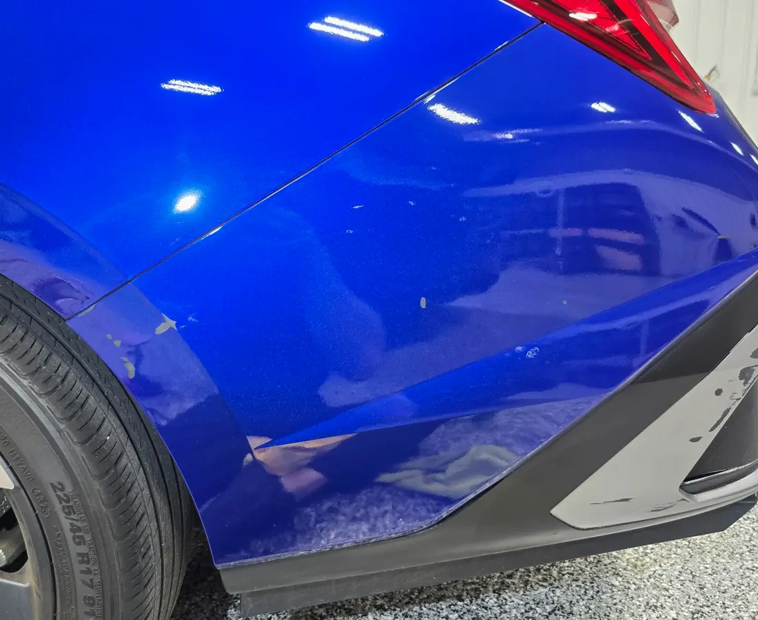 The same panel after decontamination and a sealed finish