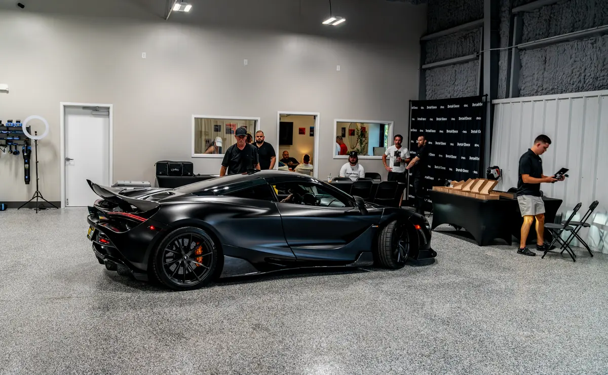 A McLaren on display at a Detail Geex event